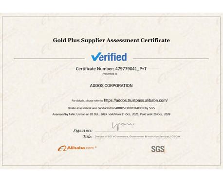 ADDOS CORPORATION-Medal big web sgs